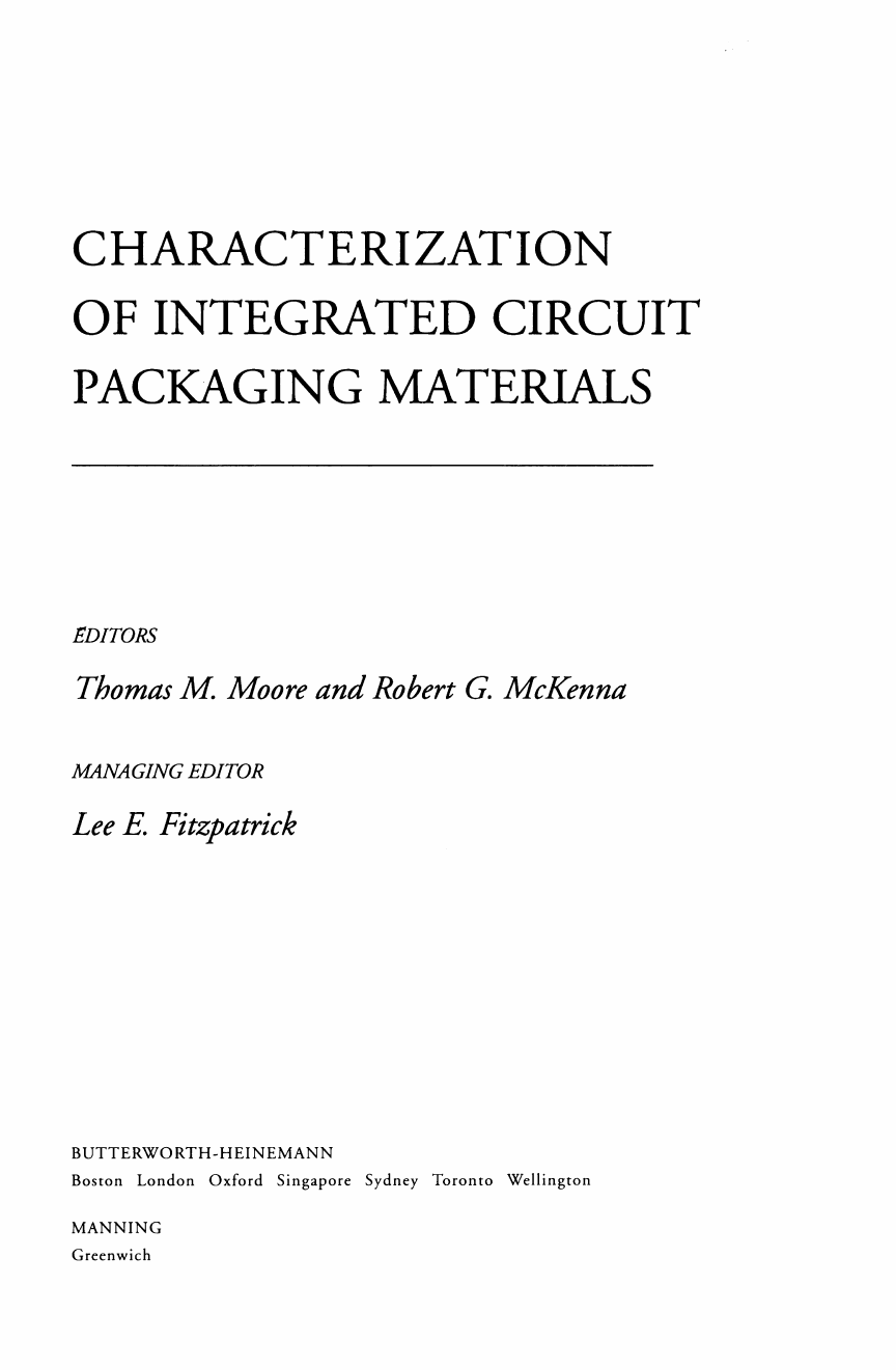 Characterization of Integrated Circuit Packaging Materials ...