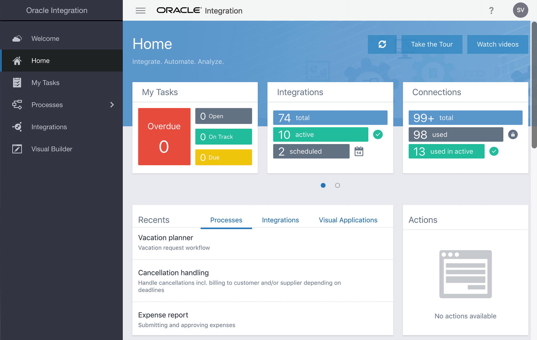 13. Integrating with Process Cloud Service - Oracle Visual Builder ...