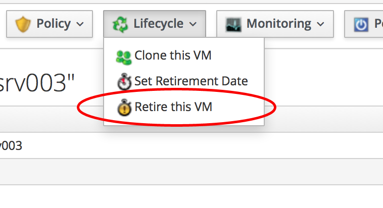 Database Retierment Virtual Machine and Instance Retirement - Mastering CloudForms ...