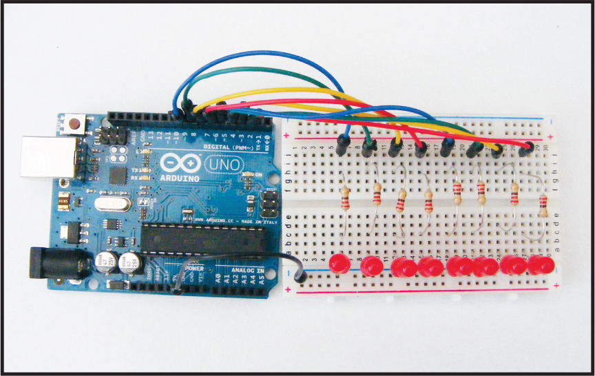 Project 1: LED Light Bar - Arduino Project Handbook, Volume II [Book]