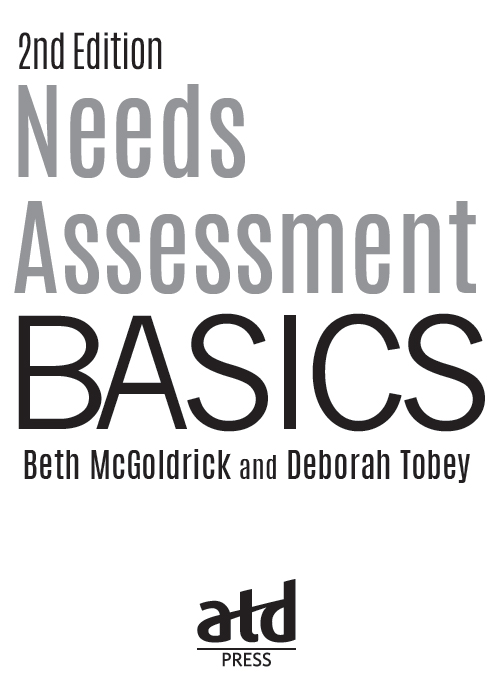 Title Page - Needs Assessment Basics, 2nd Edition [Book]