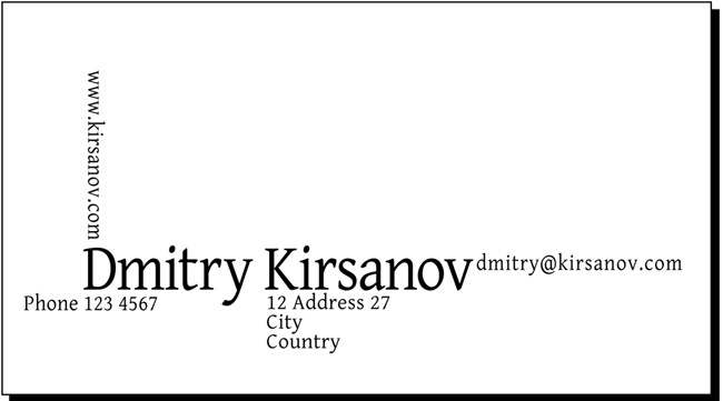Laying out the text