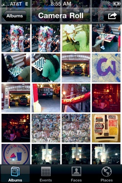 The Camera Roll displays the images you’ve taken with your iPhone camera.