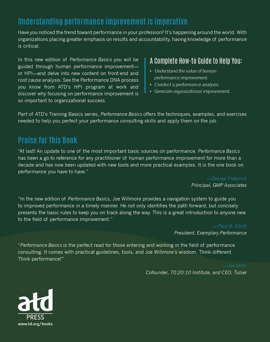 Back Cover - Performance Basics, 2nd Edition [Book]