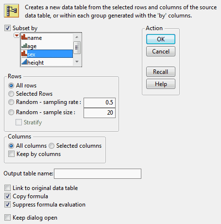 The Subset Window