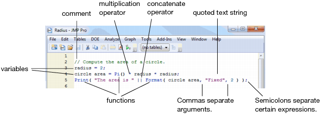 Example of a JSL Script