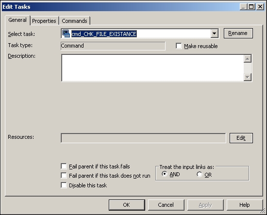 Configuring a task