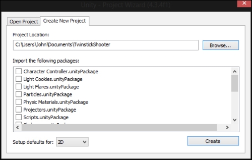 Setting up the project - Unity Game Development Blueprints [Book]