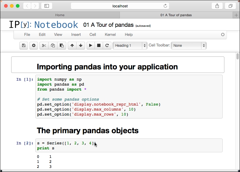 Installing and running IPython Notebooks - Learning Pandas [Book]