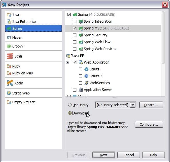 Creating a new project from scratch