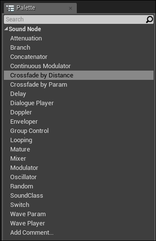 Configuring the Sound Cue Editor