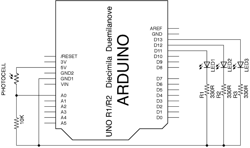 An ambient light meter circuit
