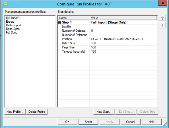 Automating run profiles