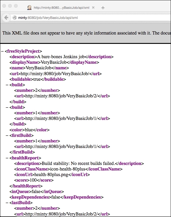 Getting the information from Jenkins