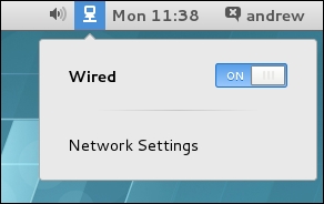 Interacting with the NetworkManager using the Control Center