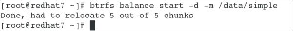 Balancing the btrfs filesystem