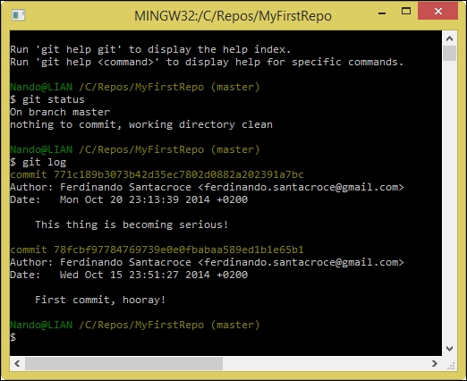Viewing the history - Git Essentials [Book]