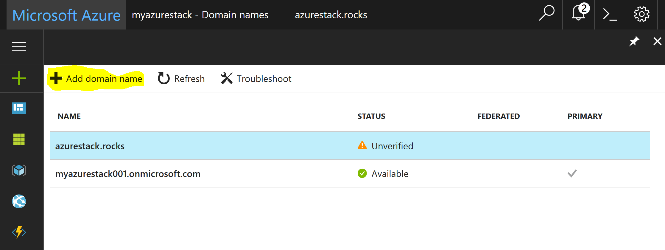 Setting up a custom domain name - Building Hybrid Clouds with Azure ...