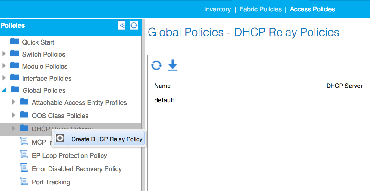 Creating a global DHCP relay - Cisco ACI Cookbook [Book]