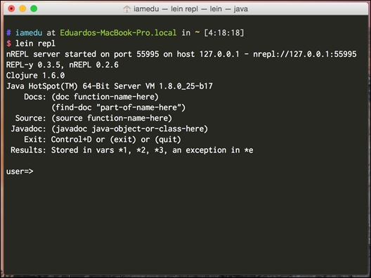 Using a REPL - Clojure: High Performance JVM Programming [Book]