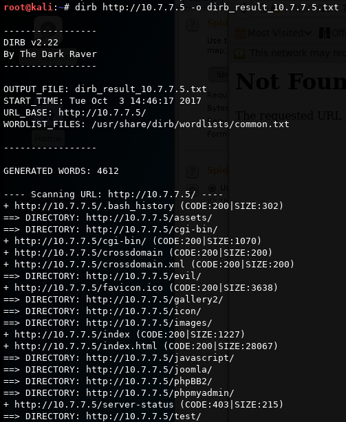DIRB - Web Penetration Testing with Kali Linux - Third Edition [Book]