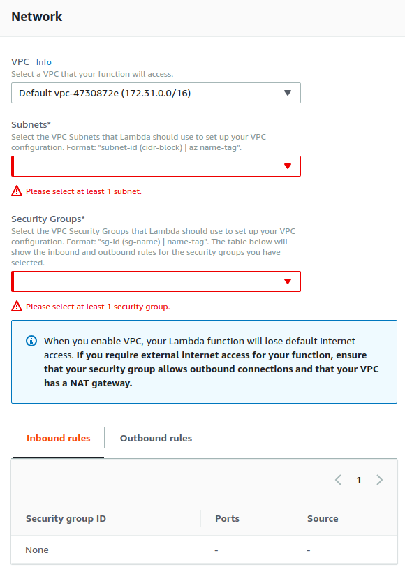 Manual configuration of VPC - Building Serverless Python Web Services ...