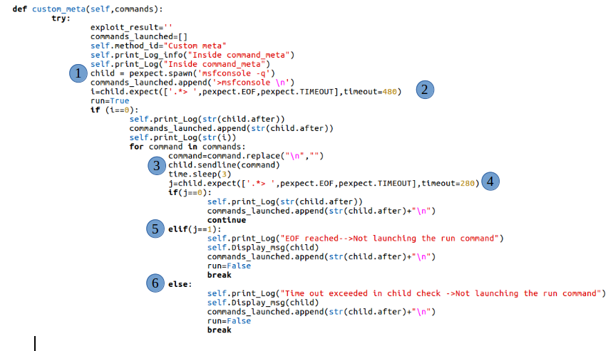 Python Metasploit custom_meta() – automating Metasploit - Hands-On Penetration Testing ...