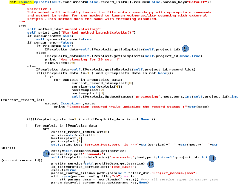 launchExploits() - Hands-On Penetration Testing with Python [Book]