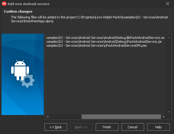 Adding an Android service to the host - Delphi Programming Projects [Book]