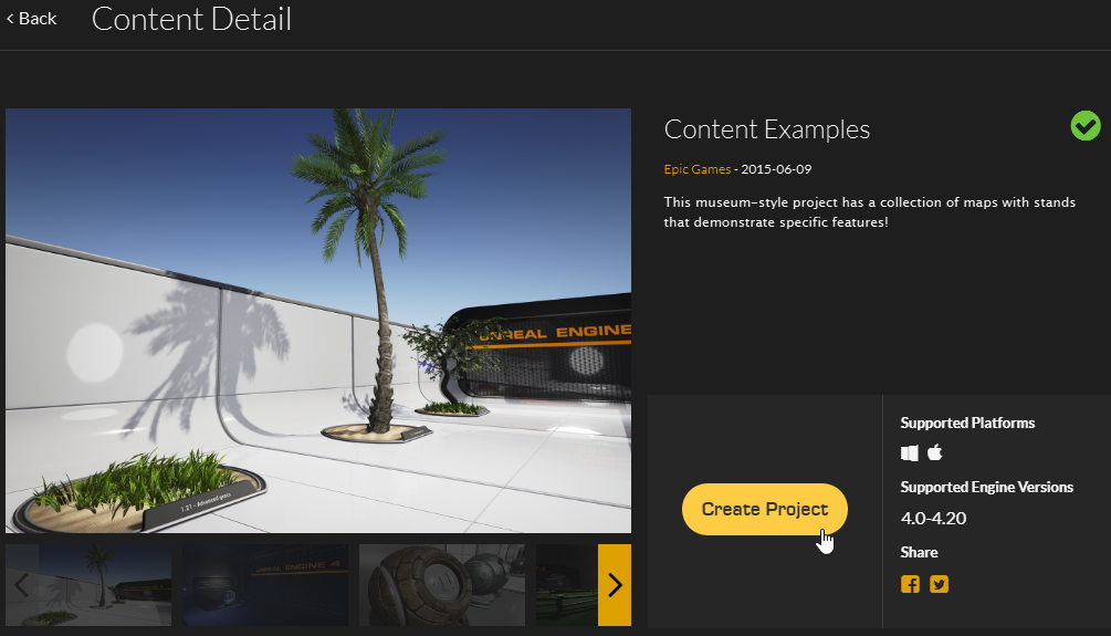 The content examples project - Unreal Engine 4 Virtual Reality Projects ...