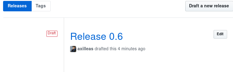 Making a draft of a release - GitHub Essentials - Second Edition [Book]