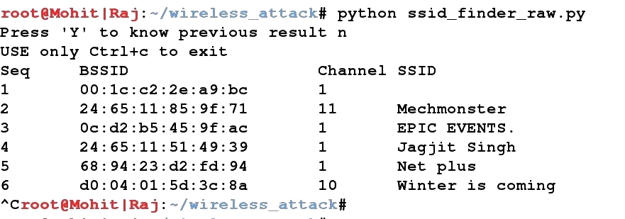 Wireless hidden SSID scanner - Python Penetration Testing Essentials ...