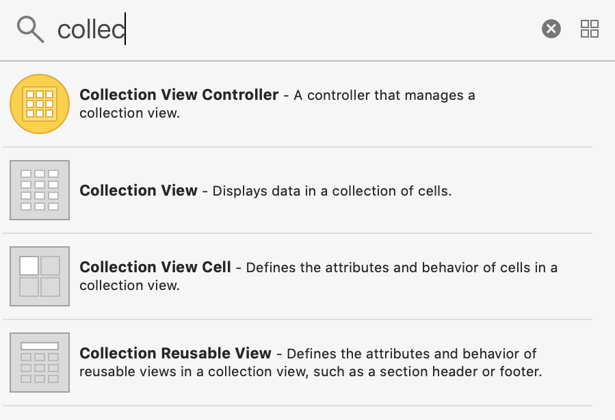 Adding a Collection View Controller - iOS 12 Programming for Beginners ...