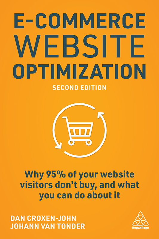 Cover: E-Commerce Website Optimization by Johann van Tonder Dan Croxen-John