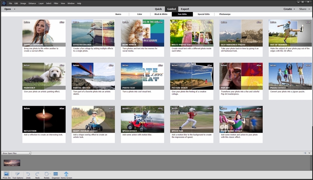 The Guided edit mode - Mastering Adobe Photoshop Elements [Book]