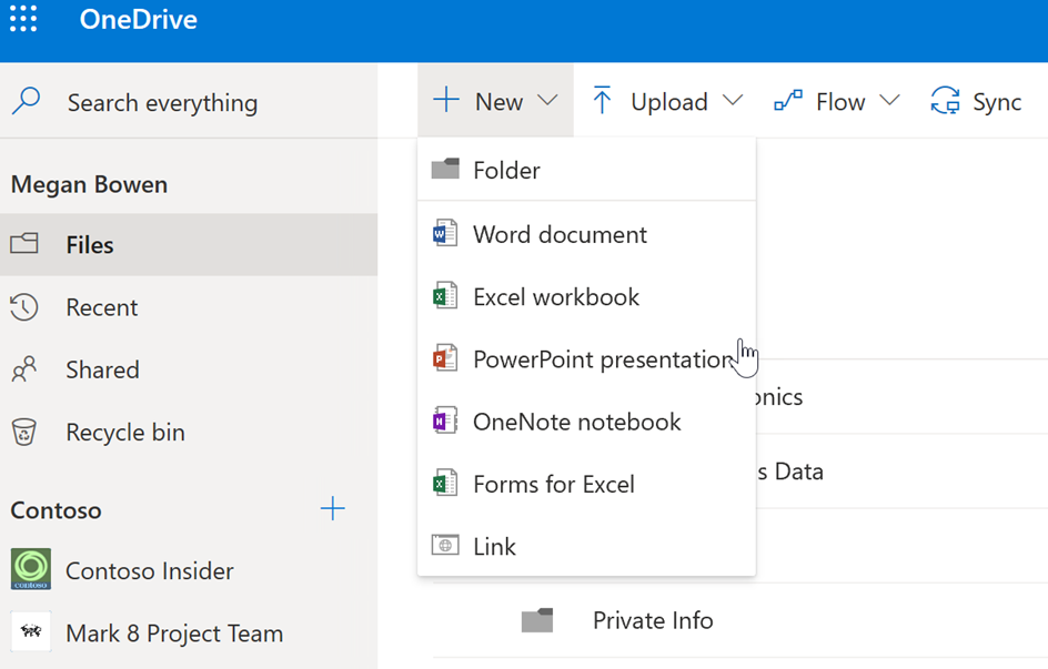 Creating new files - Office 365 User Guide [Book]