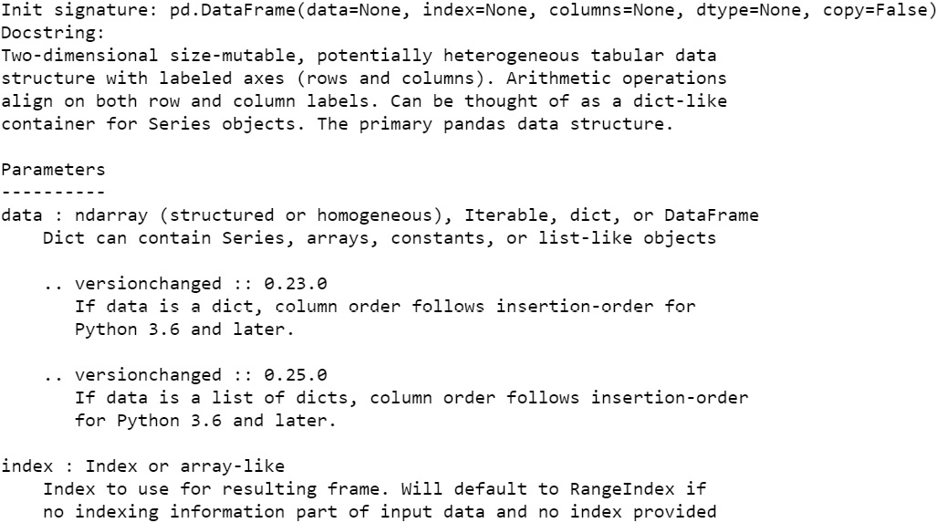 Figure 1:39: The docstring for pd.DataFrame
