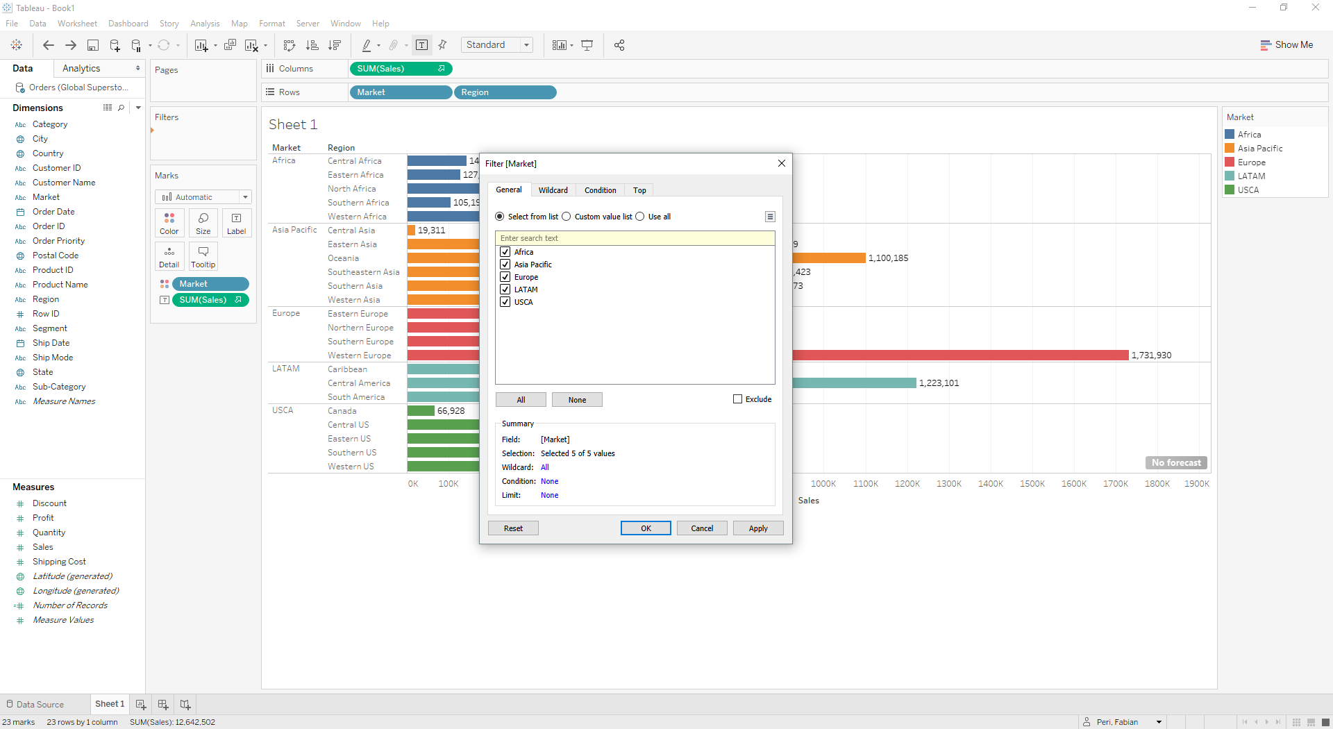 The Filters shelf - Tableau Desktop Certified Associate: Exam Guide [Book]
