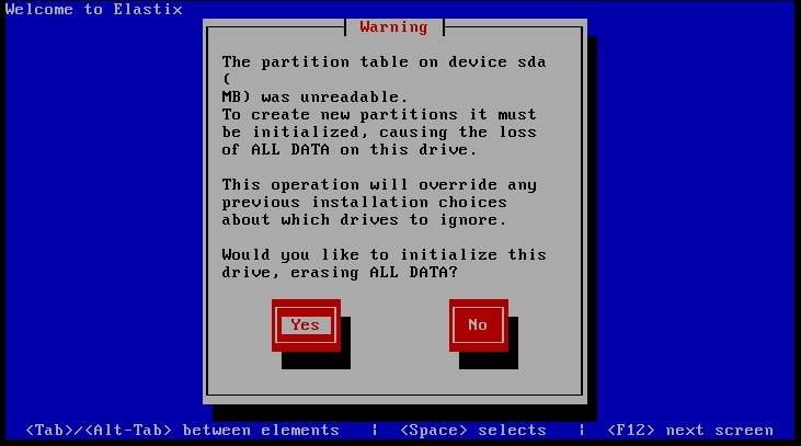 Partitioning the hard disk