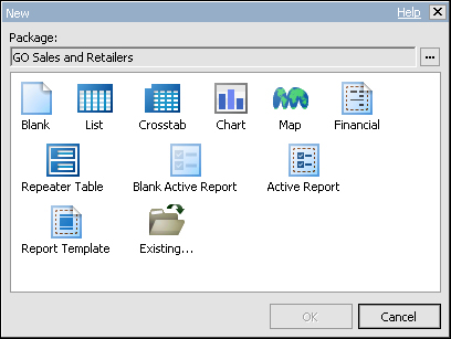 Cognos Report Studio report types