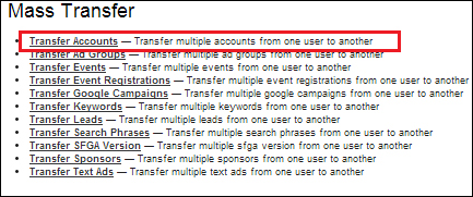 Mass transfer record