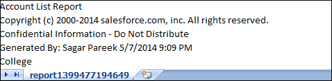 Exporting reports without footers
