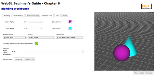 Time for action – blending workbench - WebGL Beginner's Guide [Book]