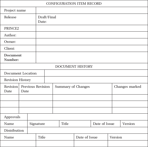 Appendix E - Sample Configuration Management (CM) Processes and Forms ...
