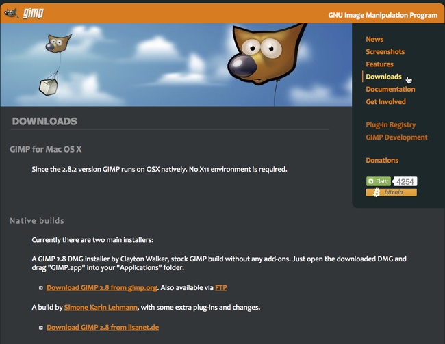 Hinweis: GIMP & X11