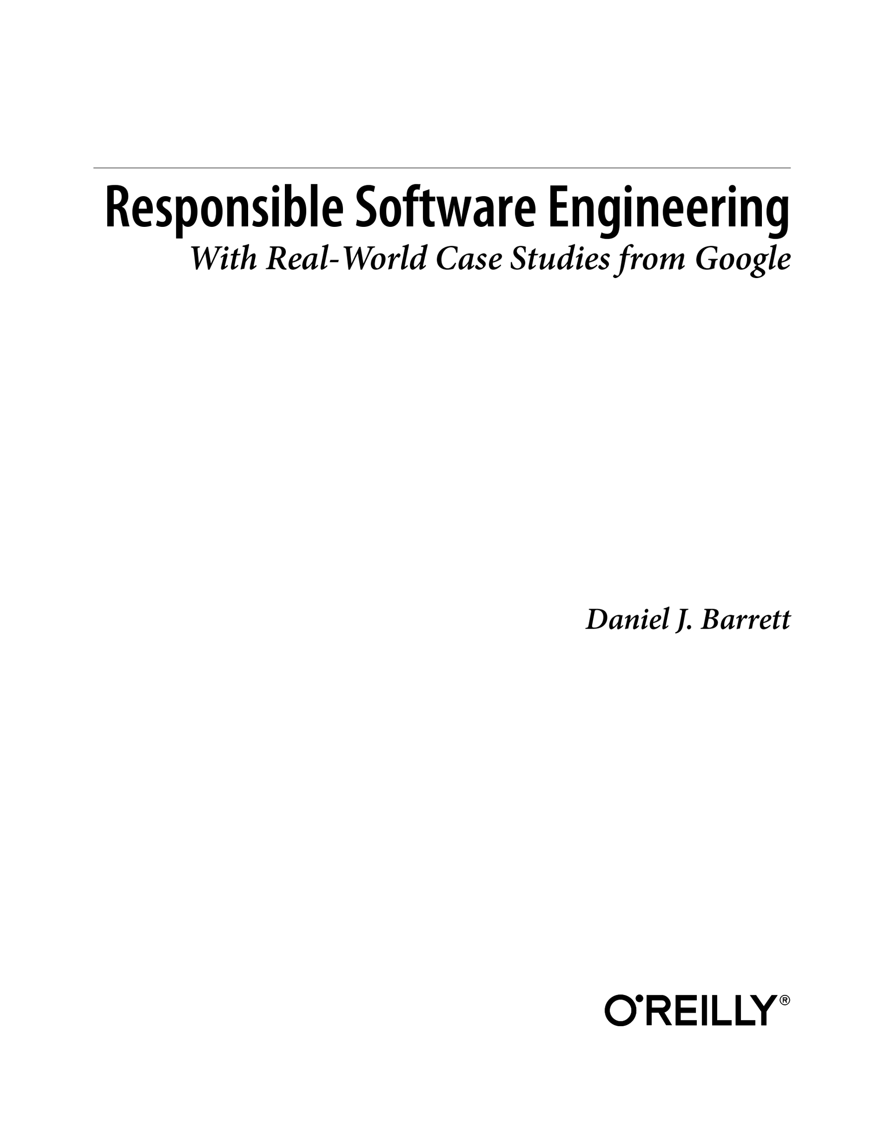 Responsible Software Engineering