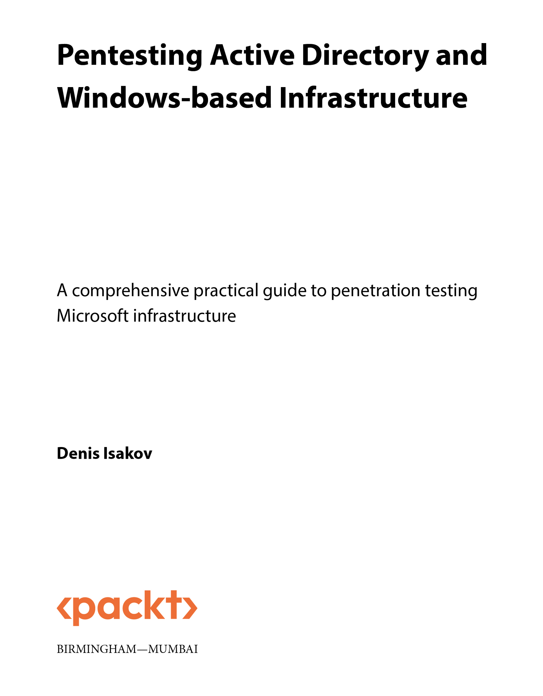 Pentesting Active Directory and Windows-based Infrastructure
