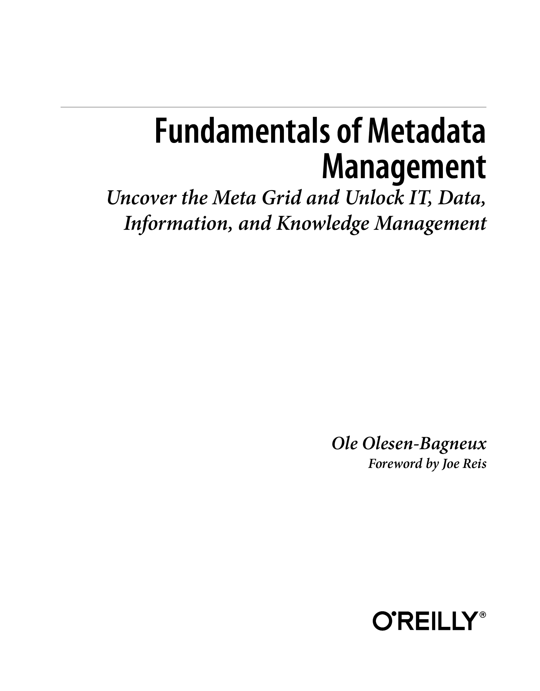 Fundamentals of Metadata Management