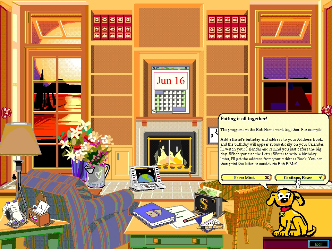 Roverが表示されたMicrosoft Bobの画面