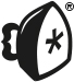 Publisher’s logo. Shows a stylized iron with a registration symbol.